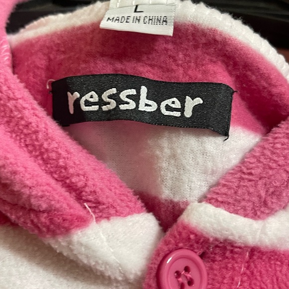 Pink Cheshire Cat Pajama Set Onesie Largr - Picture 6 of 7